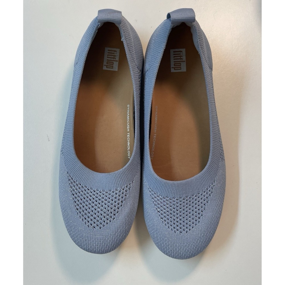 FitFlop Women's Gray  Allegro Ballerina Knit Ballet Flats Size US 7